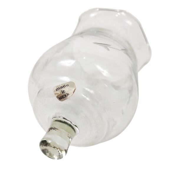 Clear Etched Leaf Ruffled Edge Peg Votive Candle Shade Replacement Cup 5.5" - Picture 5 of 10